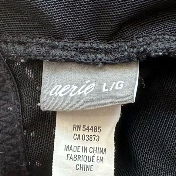 Aerie Laser Cut Lace Wireless Adjustable Strap Black Brallette - Picture 11 of 12